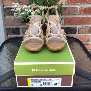 Naturalizer Kalissa Gold Sand Sandals 